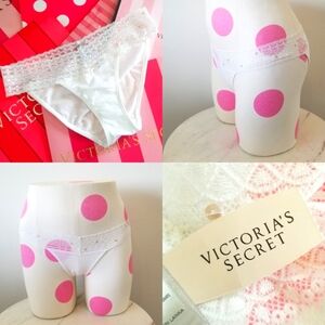 Victoria's Secret Vintage Sequin Bling Low Rise Cotton Lace Bikini Panty NWT